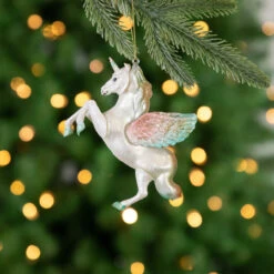 5.25" White Unicorn Glass Christmas Ornament 9 5.25" White Unicorn Glass Christmas Ornament -Christmas Decoration Store northlight eb94506 styled 05512.1682446705