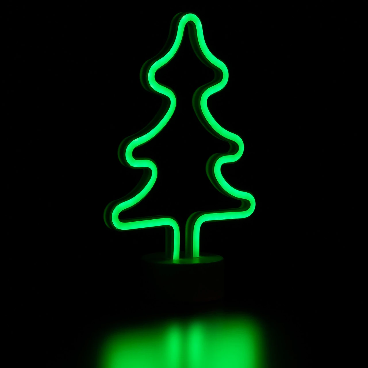 11" Green Christmas Tree LED Neon Style Table Sign 6 11" Green Christmas Tree LED Neon Style Table Sign - Image 4