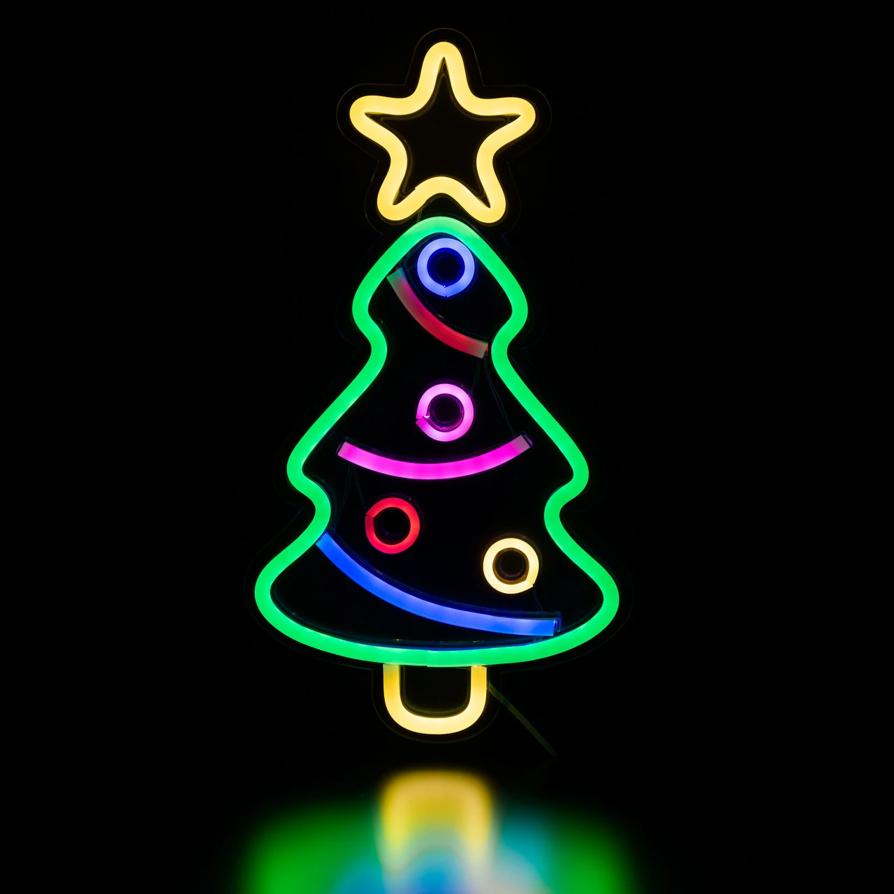 15" LED Lighted Neon Christmas Tree Wall Sign 5 15" LED Lighted Neon Christmas Tree Wall Sign - Image 4
