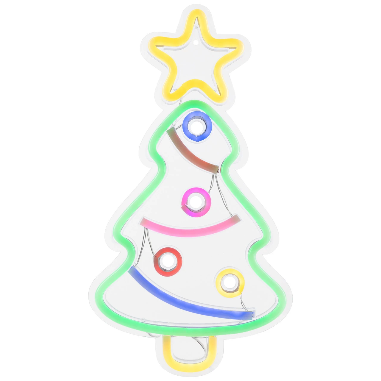 15" LED Lighted Neon Christmas Tree Wall Sign 3 15" LED Lighted Neon Christmas Tree Wall Sign - Image 2
