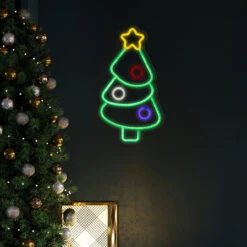 15" LED Lighted Neon Style Christmas Tree Window Silhouette 8 15" LED Lighted Neon Style Christmas Tree Window Silhouette -Christmas Decoration Store northlight fm94469 1new 97148.1667540261