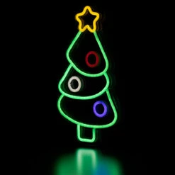 15" LED Lighted Neon Style Christmas Tree Window Silhouette 9 15" LED Lighted Neon Style Christmas Tree Window Silhouette -Christmas Decoration Store northlight fm94469 220copy 63468.1667540261