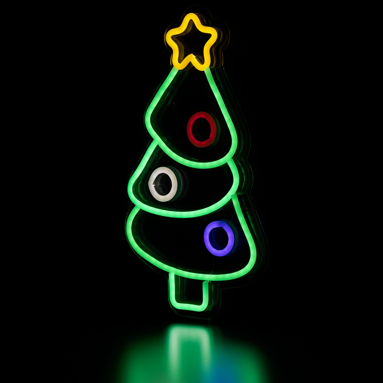 15" LED Lighted Neon Style Christmas Tree Window Silhouette 6 15" LED Lighted Neon Style Christmas Tree Window Silhouette - Image 4