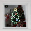15" LED Lighted Neon Style Christmas Tree Window Silhouette 2 15" LED Lighted Neon Style Christmas Tree Window Silhouette -Christmas Decoration Store northlight fm94469 on20black 28108.1667540260