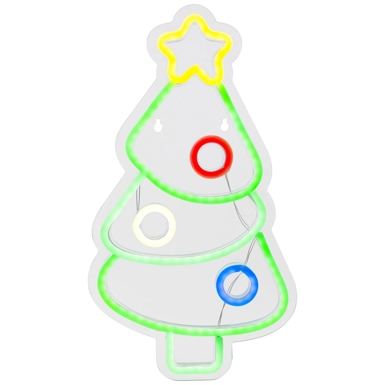 15" LED Lighted Neon Style Christmas Tree Window Silhouette 4 15" LED Lighted Neon Style Christmas Tree Window Silhouette - Image 2