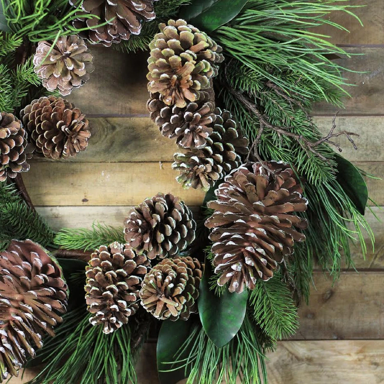 Pine Cones And Foliage Christmas Wreath - 28-Inch, Unlit 5 Pine Cones And Foliage Christmas Wreath - 28-Inch, Unlit - Image 3
