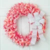 Pre-Lit Flocked Pink Artificial Christmas Wreath - 24-Inch, Clear Lights 2 Pre-Lit Flocked Pink Artificial Christmas Wreath - 24-Inch, Clear Lights -Christmas Decoration Store northlight gb16046 29304.1667584136