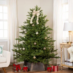 7.5' Pre-Lit Full Oregon Noble Fir Artificial Christmas Tree - Warm White LED Lights