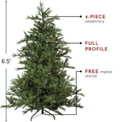 6.5' Pre-Lit Full Oregon Noble Fir Artificial Christmas Tree - Warm White LED Lights -Christmas Decoration Store northlight gb516800438 thumbnail 2 42669.1667536345