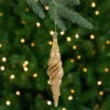 8.25" Shiny Gold Textured Finial Christmas Ornament