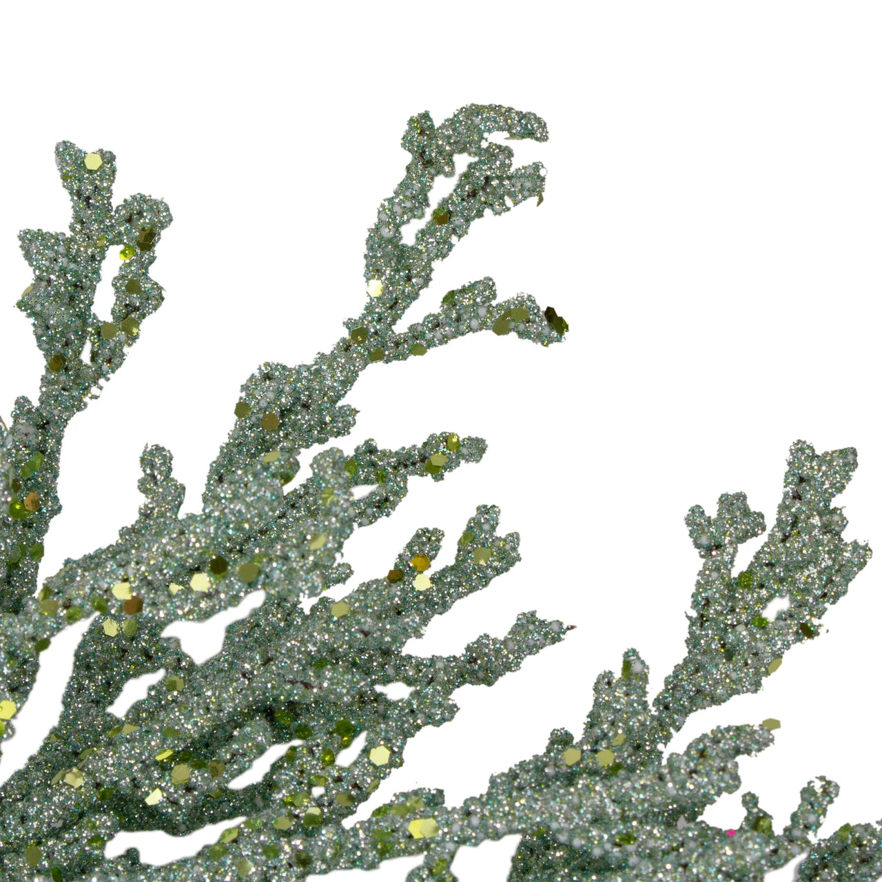 20" Green Glittered Artificial Coral ChristmasWreath 5 20" Green Glittered Artificial Coral ChristmasWreath - Image 3