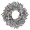 24" Silver Tinsel Artificial Christmas Wreath, Clear Lights 2 24" Silver Tinsel Artificial Christmas Wreath, Clear Lights -Christmas Decoration Store northlight gb91007 87959.1667530424