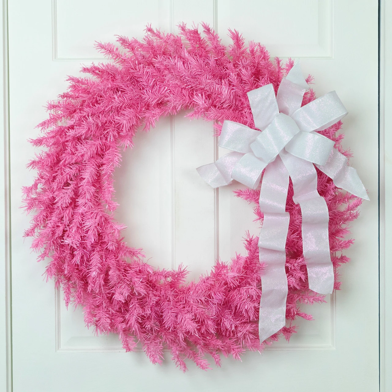 36" Pink Spruce Artificial Christmas Wreath, Unlit 3 36" Pink Spruce Artificial Christmas Wreath, Unlit