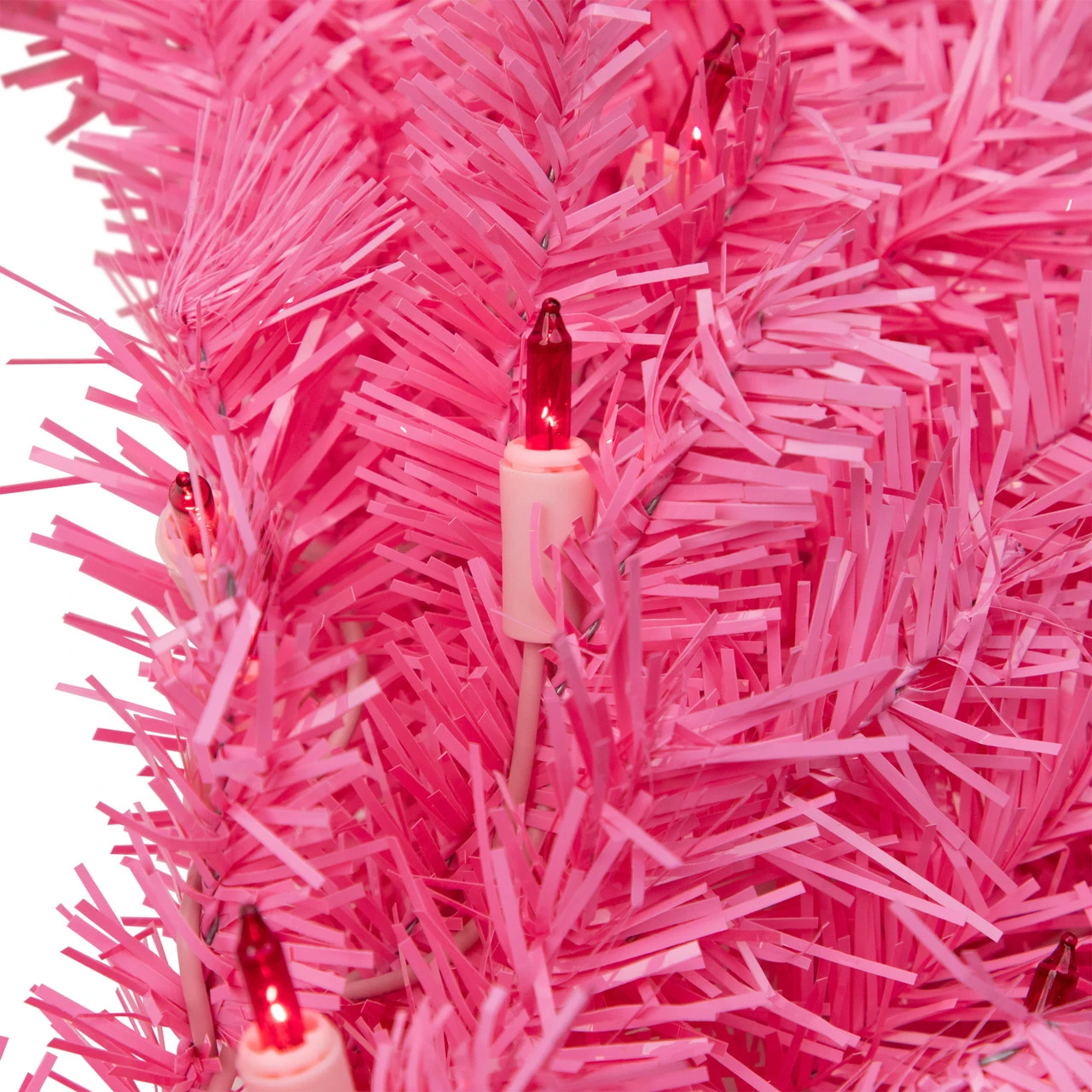 36" Pre-Lit Pink Spruce Artificial Christmas Wreath, Pink Lights 6 36" Pre-Lit Pink Spruce Artificial Christmas Wreath, Pink Lights - Image 4