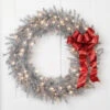 36" Pre-Lit Silver Tinsel Artificial Christmas Wreath, Clear Lights 2 36" Pre-Lit Silver Tinsel Artificial Christmas Wreath, Clear Lights -Christmas Decoration Store northlight gb91011 68923.1677642790