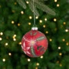 4" Red Poinsettia And Holly Glass Christmas Ball Ornament 2 4" Red Poinsettia And Holly Glass Christmas Ball Ornament -Christmas Decoration Store northlight gb926191 sample 1 38447.1667534052