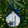 4" White And Blue Moose Glass Christmas Ball Ornament 2 4" White And Blue Moose Glass Christmas Ball Ornament -Christmas Decoration Store northlight gb94420 sample 1 69696.1669835368