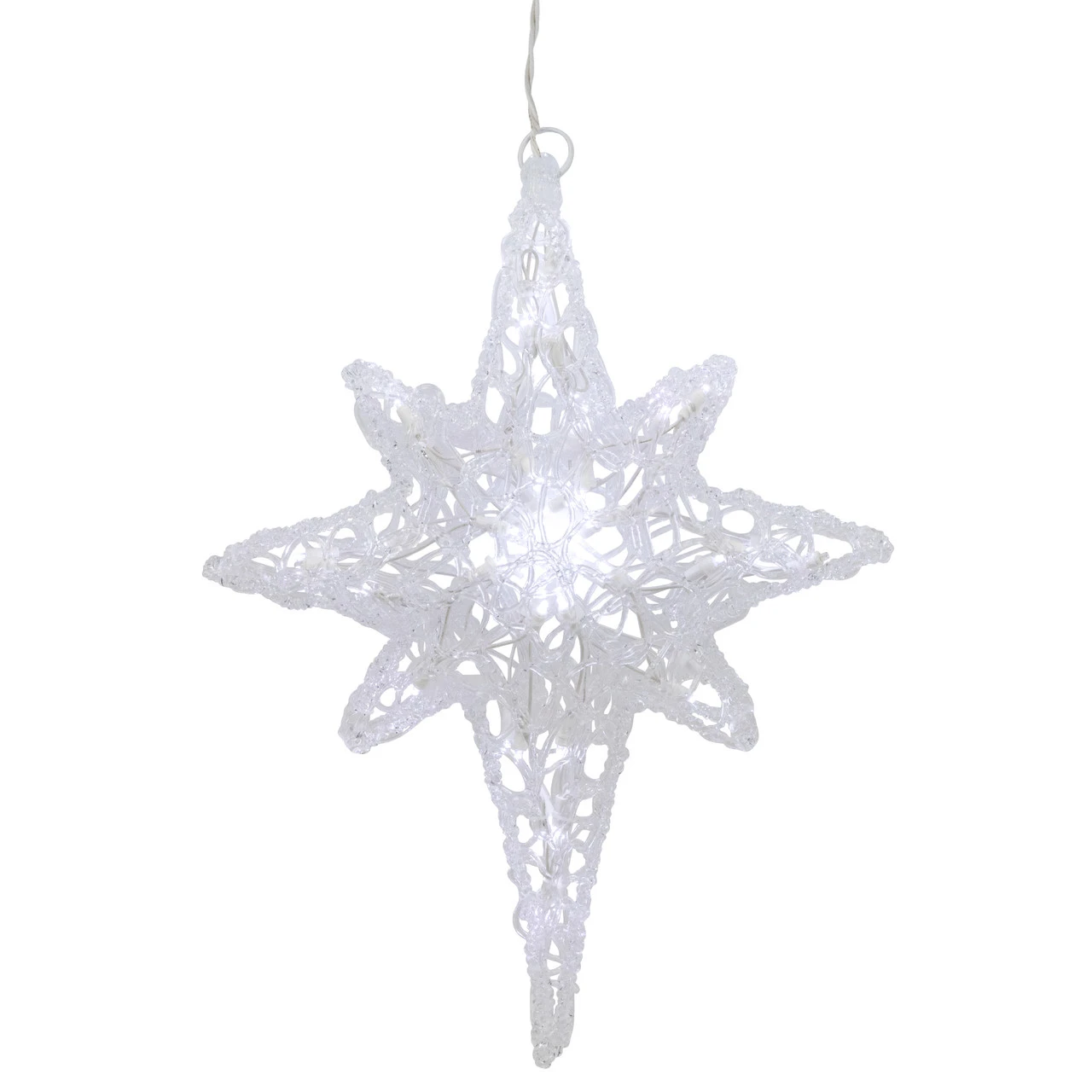 24" Color Changing Blue And White LED Bethlehem Star Hanging Christmas Decoration 8 24" Color Changing Blue And White LED Bethlehem Star Hanging Christmas Decoration - Image 6