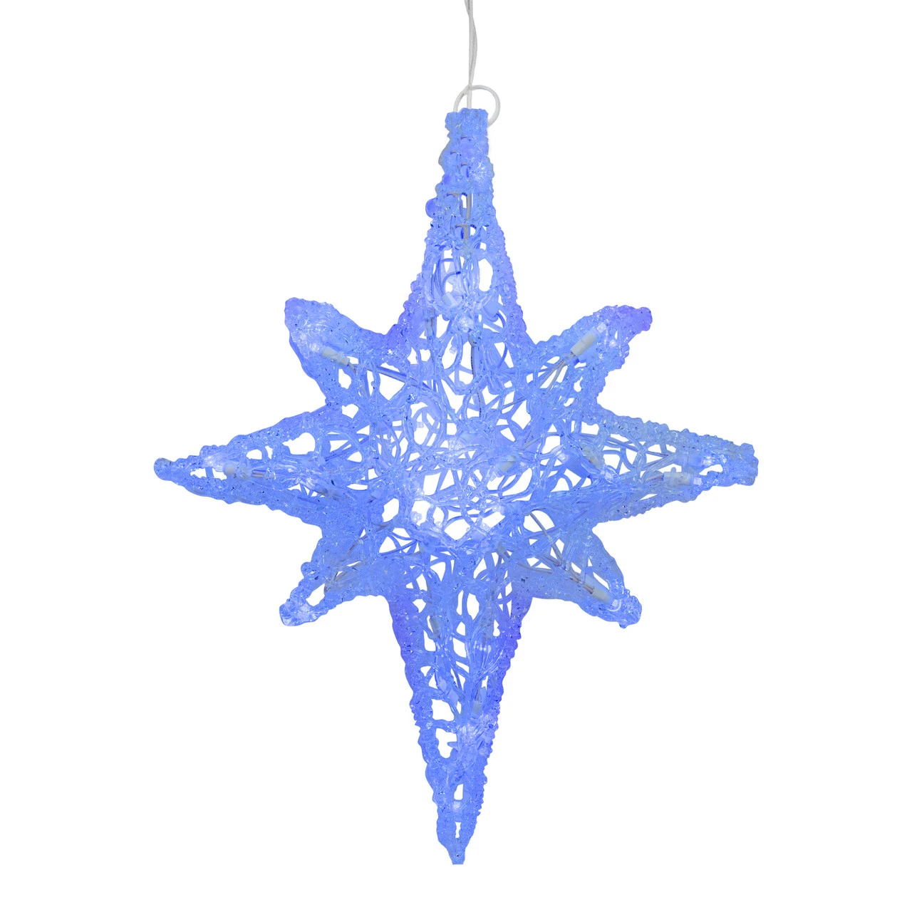 24" Color Changing Blue And White LED Bethlehem Star Hanging Christmas Decoration 7 24" Color Changing Blue And White LED Bethlehem Star Hanging Christmas Decoration - Image 5