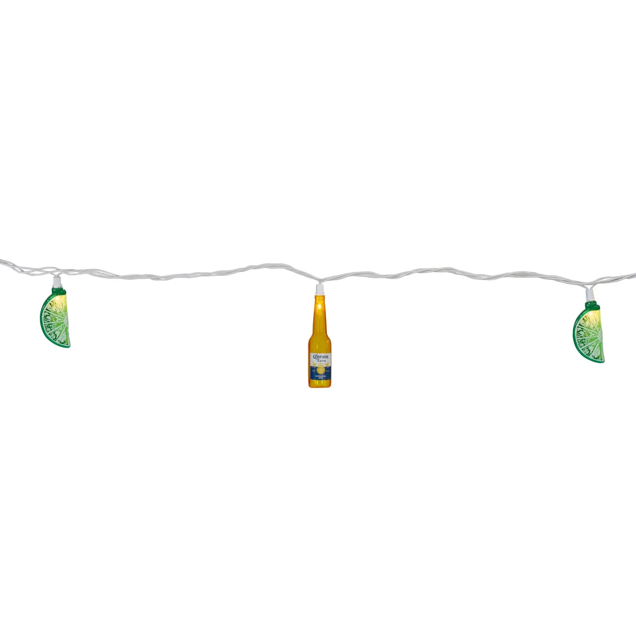 10-Count Corona Extra Beer Bottle And Lime Summer Patio Lights - 9ft White Wire 5 10-Count Corona Extra Beer Bottle And Lime Summer Patio Lights - 9ft White Wire - Image 3
