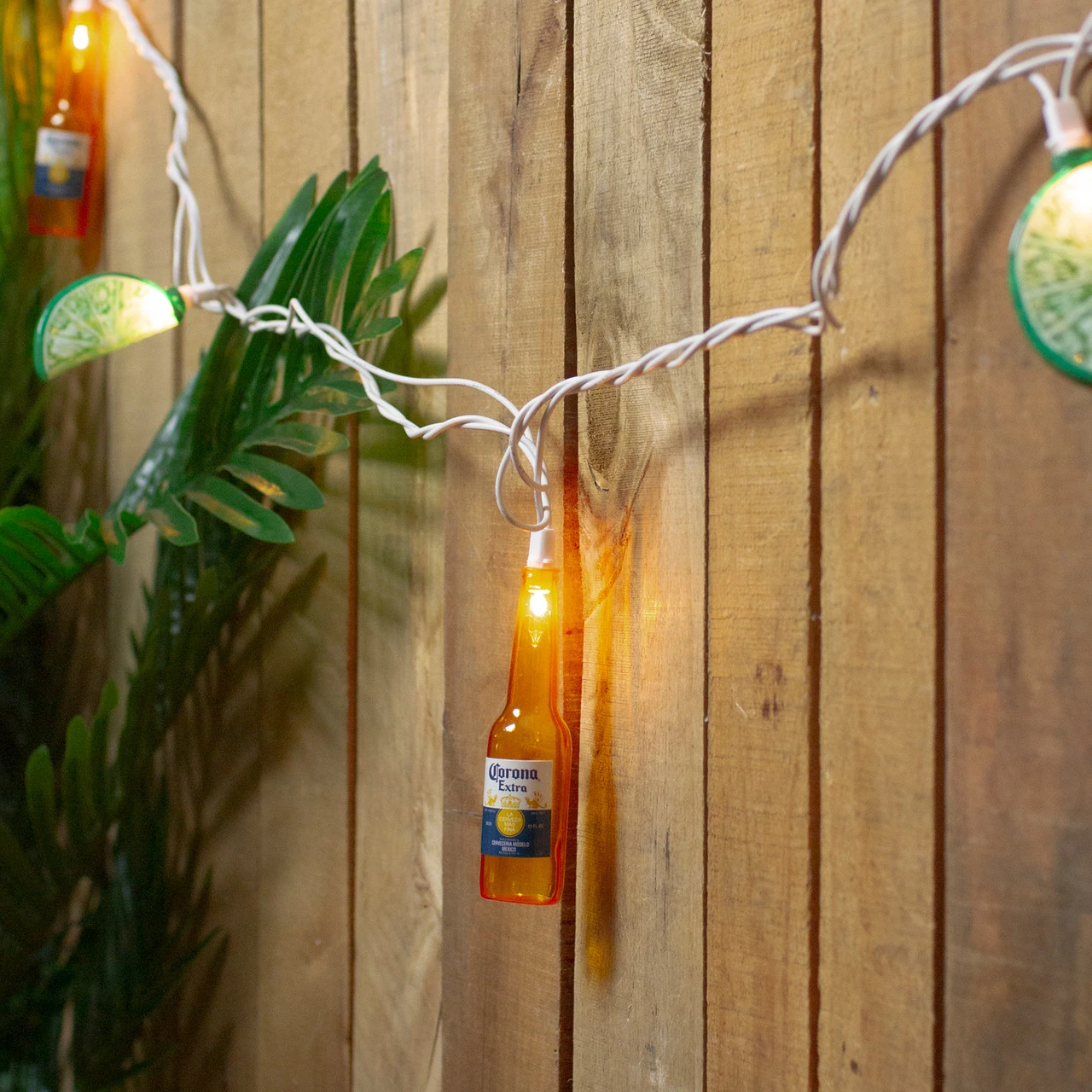 10-Count Corona Extra Beer Bottle And Lime Summer Patio Lights - 9ft White Wire 4 10-Count Corona Extra Beer Bottle And Lime Summer Patio Lights - 9ft White Wire - Image 2
