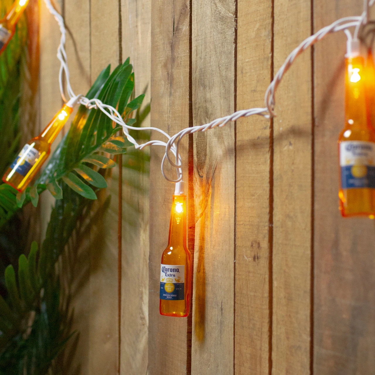 10-Count Clear Corona Extra Beer Bottle Patio Light Set, 9ft White Wire 4 10-Count Clear Corona Extra Beer Bottle Patio Light Set, 9ft White Wire - Image 2