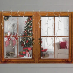 300 Count Clear Mini Icicle Christmas Lights, 18ft White Wire 8 300 Count Clear Mini Icicle Christmas Lights, 18ft White Wire -Christmas Decoration Store northlight ha90212 ha90213 3 21730.1676571174