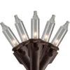 300-Count Clear Mini Christmas Light Set, 149.6ft Brown Wire