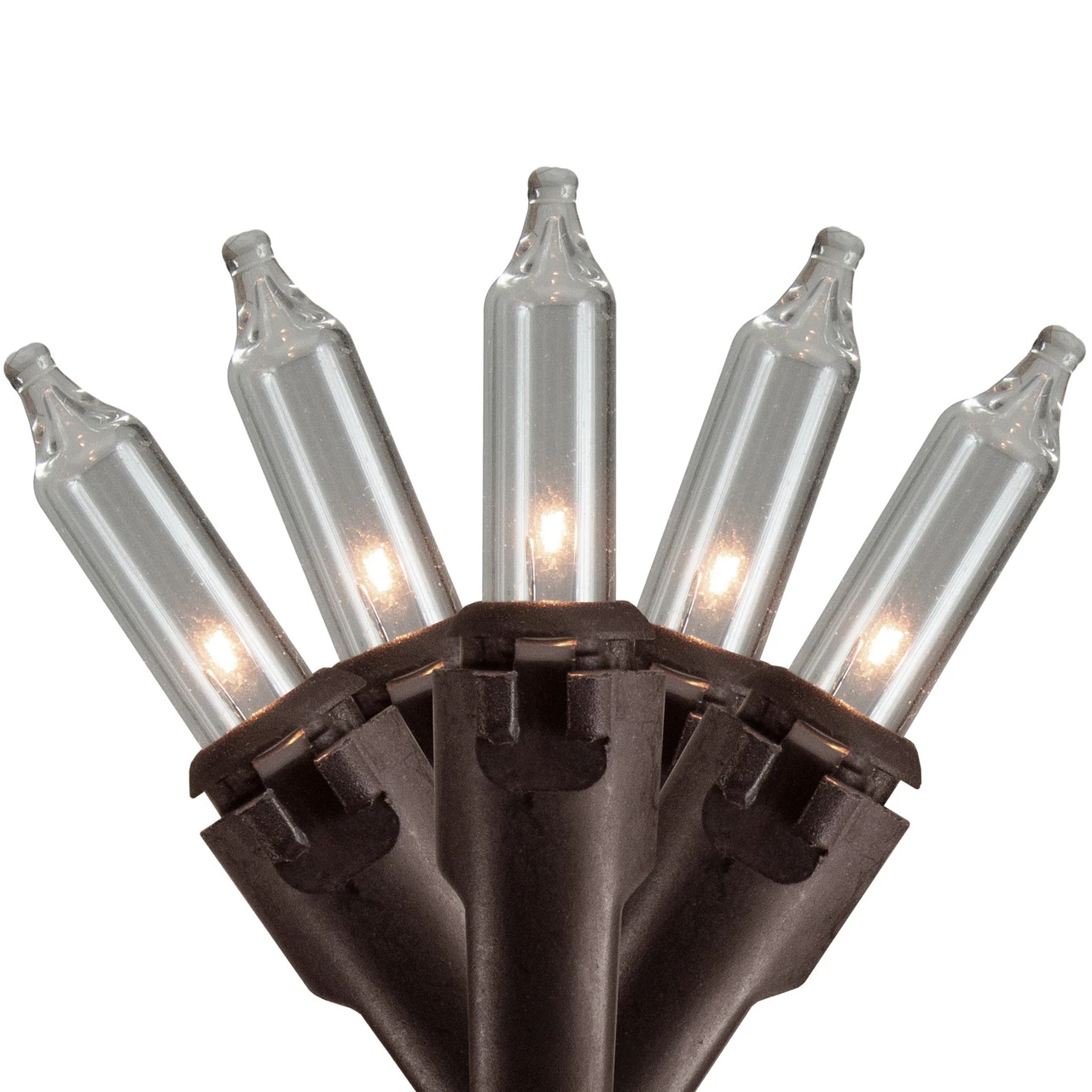 100 Count Clear Mini Icicle Christmas Lights - 3.5 Ft Brown Wire 6 100 Count Clear Mini Icicle Christmas Lights - 3.5 Ft Brown Wire - Image 4