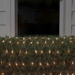 2' X 8' Clear Mini Net Style Column Christmas Lights, White Wire 9 2' X 8' Clear Mini Net Style Column Christmas Lights, White Wire -Christmas Decoration Store northlight ha92023 2 08448.1667569751