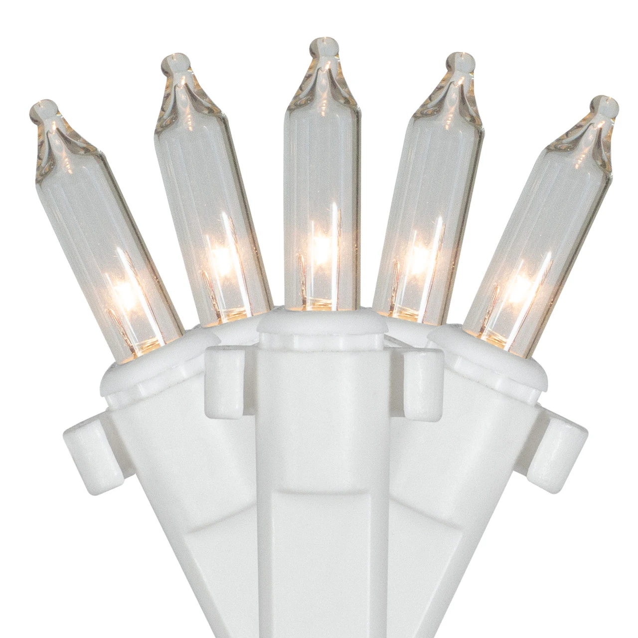 2' X 8' Clear Mini Net Style Column Christmas Lights, White Wire 6 2' X 8' Clear Mini Net Style Column Christmas Lights, White Wire - Image 4