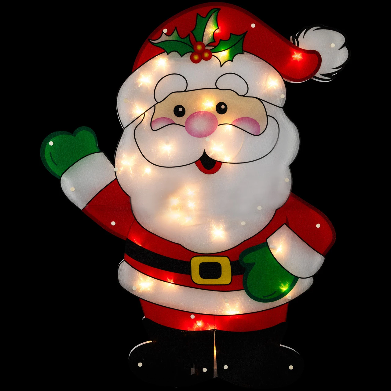 30.5" Lighted 2 Dimensional Santa Claus Christmas Outdoor Decoration 3 30.5" Lighted 2 Dimensional Santa Claus Christmas Outdoor Decoration