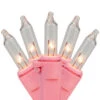100-Count Clear Mini Christmas Light Set, 20ft Pink Wire 1 100-Count Clear Mini Christmas Light Set, 20ft Pink Wire -Christmas Decoration Store northlight ha93751 use20for20ha93750 updated 46007.1683295761