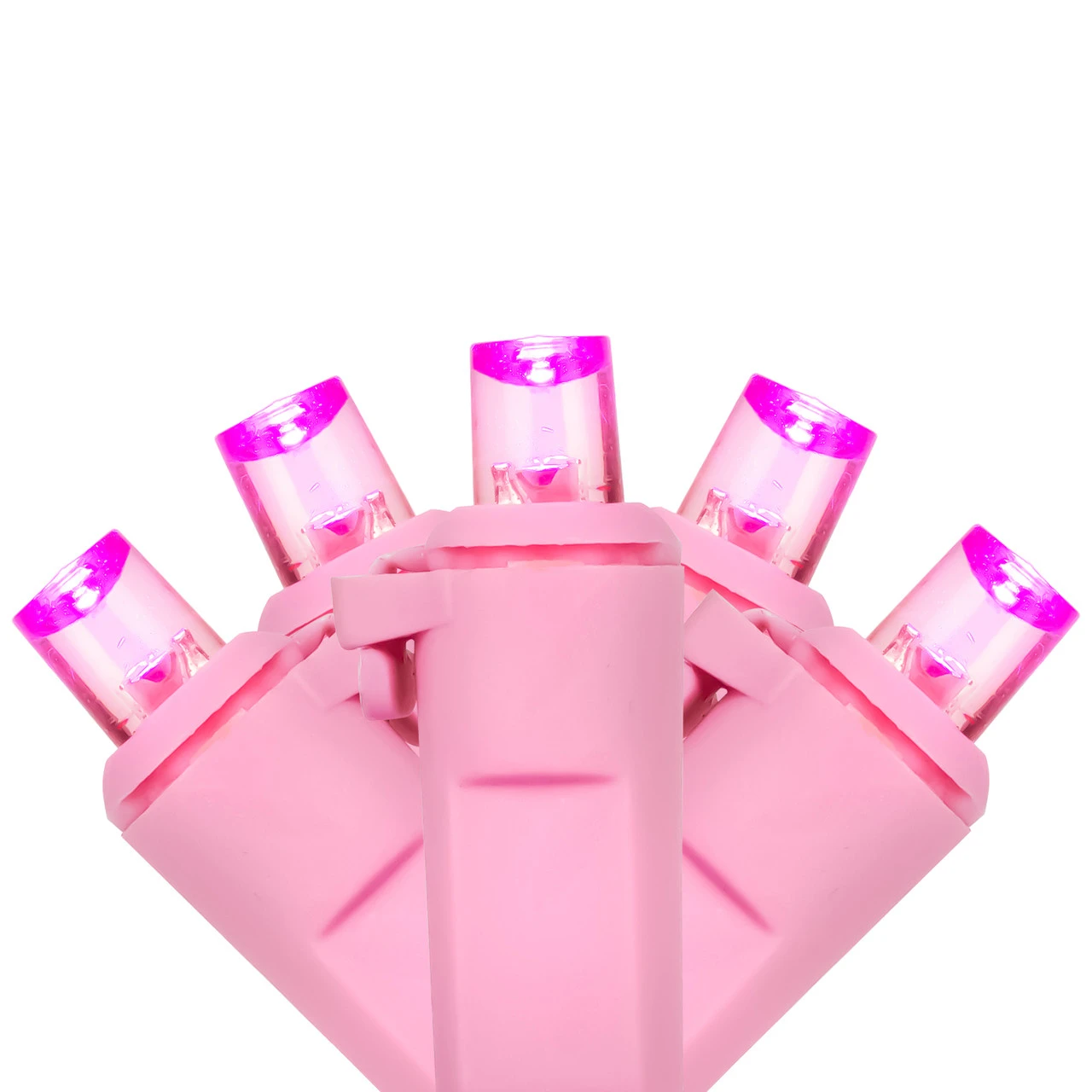 100-Count Pink LED Wide Angle Christmas Lights, 33ft Pink Wire 3 100-Count Pink LED Wide Angle Christmas Lights, 33ft Pink Wire