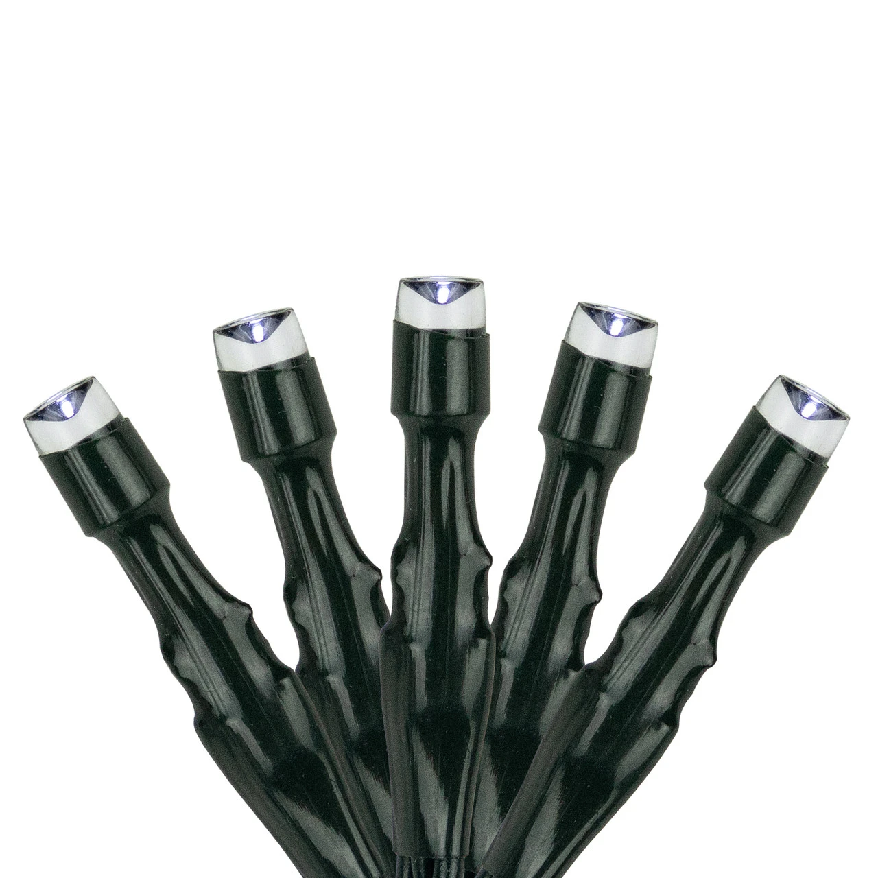 100 Count Pure White LED Solar Power Mini Christmas Light Set With Green Wire 3 100 Count Pure White LED Solar Power Mini Christmas Light Set With Green Wire