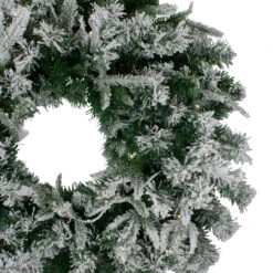 Pre-Lit Flocked Winfield Fir Artificial Christmas Wreath - 24-Inch, Warm White LED Lights 9 Pre-Lit Flocked Winfield Fir Artificial Christmas Wreath - 24-Inch, Warm White LED Lights -Christmas Decoration Store northlight hb27068 1 32546.1667659324