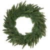Pre-Lit Roosevelt Fir Artificial Christmas Wreath - 24-Inch, Warm White LED Lights