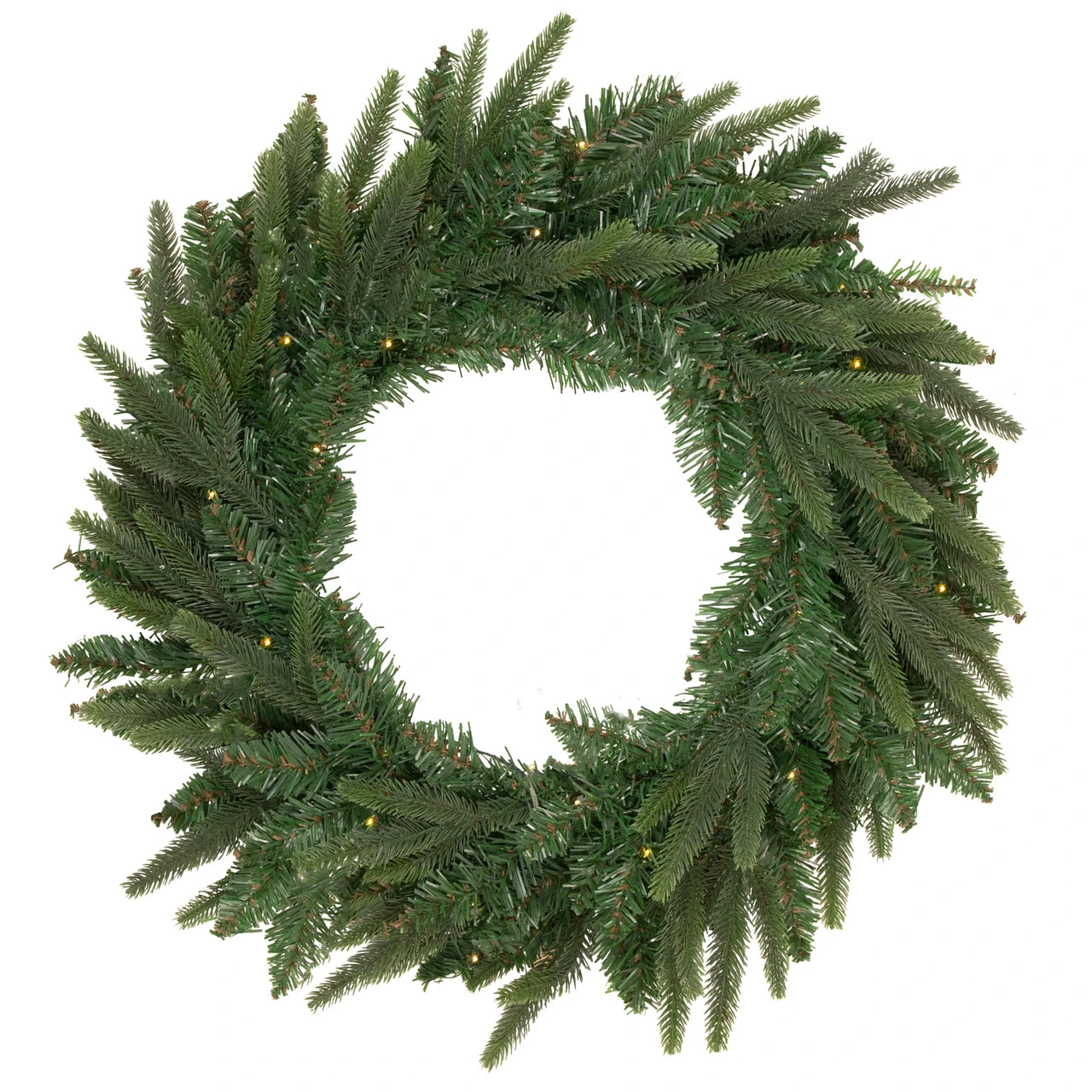 Pre-Lit Roosevelt Fir Artificial Christmas Wreath - 24-Inch, Warm White LED Lights 3 Pre-Lit Roosevelt Fir Artificial Christmas Wreath - 24-Inch, Warm White LED Lights