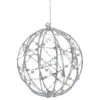 8" LED Lighted Silver Wired Christmas Hanging Ball Decoration - Warm White Lights 1 8" LED Lighted Silver Wired Christmas Hanging Ball Decoration - Warm White Lights -Christmas Decoration Store northlight hc92401 2 sample 58990.1667642718