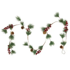 6.5' Pre-Lit Pine And Berry Artificial Christmas Garland, Warm White LED Lights 9 6.5' Pre-Lit Pine And Berry Artificial Christmas Garland, Warm White LED Lights -Christmas Decoration Store northlight hc94495 2 85620.1667530954