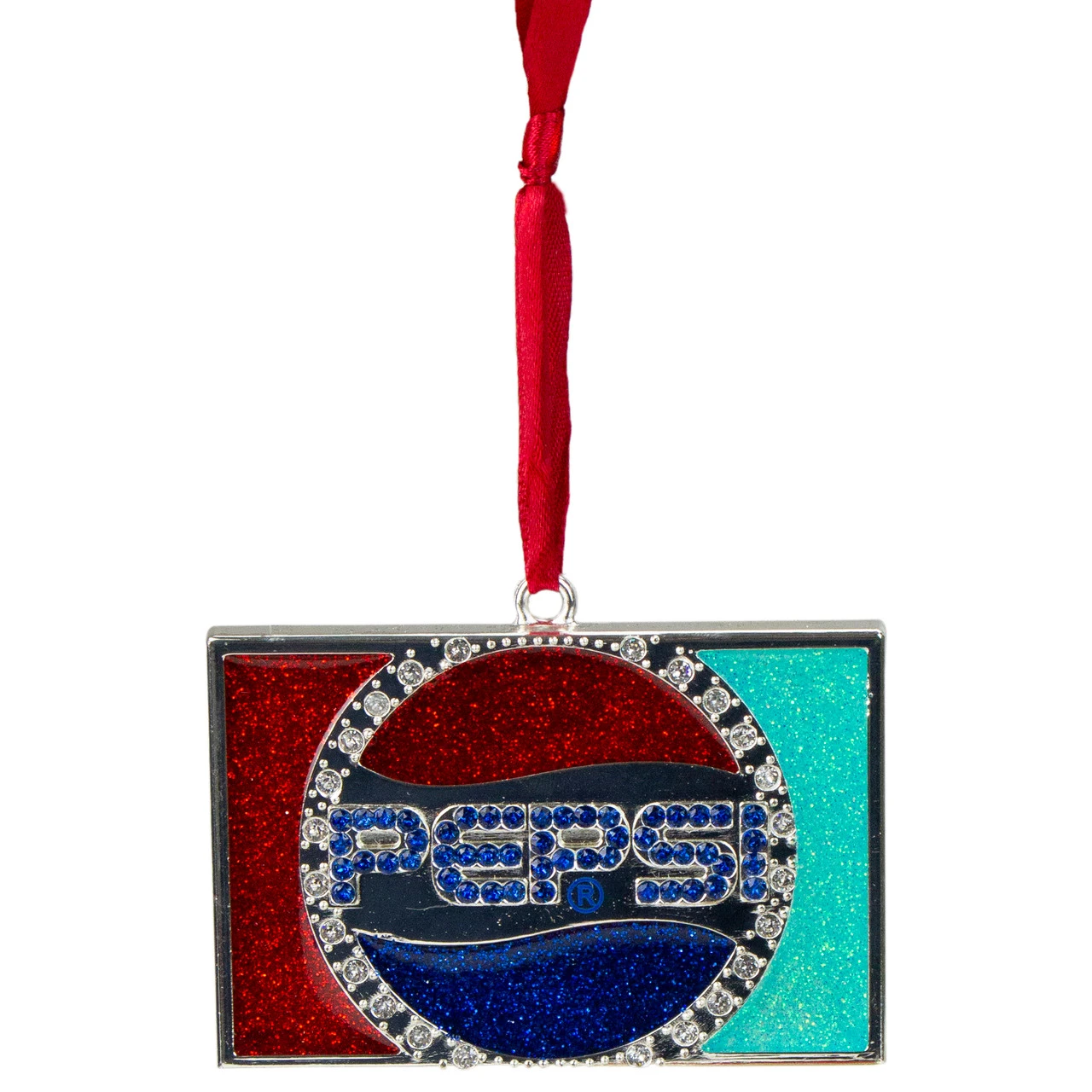 3" Red And Blue Pepsi Globe Logo European Crystal Christmas Ornament 4 3" Red And Blue Pepsi Globe Logo European Crystal Christmas Ornament - Image 2