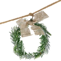 4.75" Snowflake And Frosted Pine Christmas Garland With Wooden Beads - Unlit 11 4.75" Snowflake And Frosted Pine Christmas Garland With Wooden Beads - Unlit -Christmas Decoration Store northlight hh87684 3 37153.1681148468