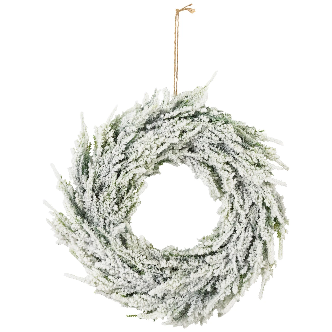 Heavily Flocked Pine Artificial Christmas Wreath, 11.75-Inch, Unlit 4 Heavily Flocked Pine Artificial Christmas Wreath, 11.75-Inch, Unlit - Image 2
