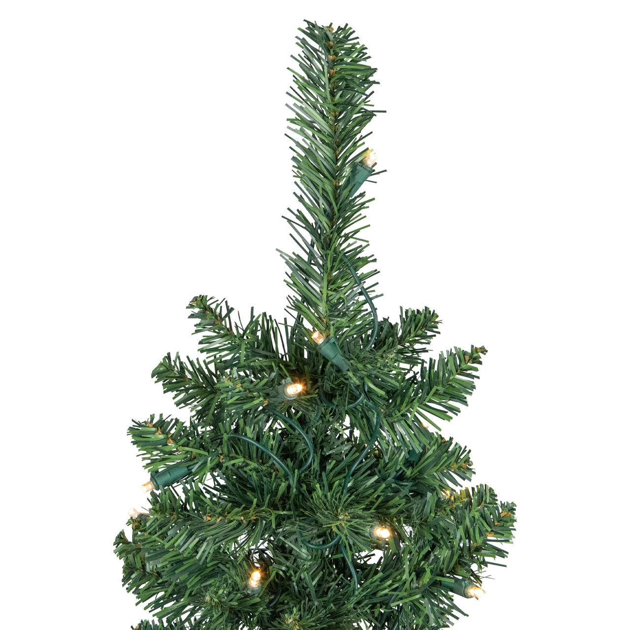 6' Pre-Lit Northern Balsam Fir Pencil Artificial Christmas Tree, Warm Clear LED Lights 6 6' Pre-Lit Northern Balsam Fir Pencil Artificial Christmas Tree, Warm Clear LED Lights - Image 4