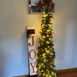 6' Pre-Lit Northern Balsam Fir Pencil Artificial Christmas Tree, Warm Clear LED Lights 14 6' Pre-Lit Northern Balsam Fir Pencil Artificial Christmas Tree, Warm Clear LED Lights -Christmas Decoration Store northlight j00067 cxpic 07654.1684955845