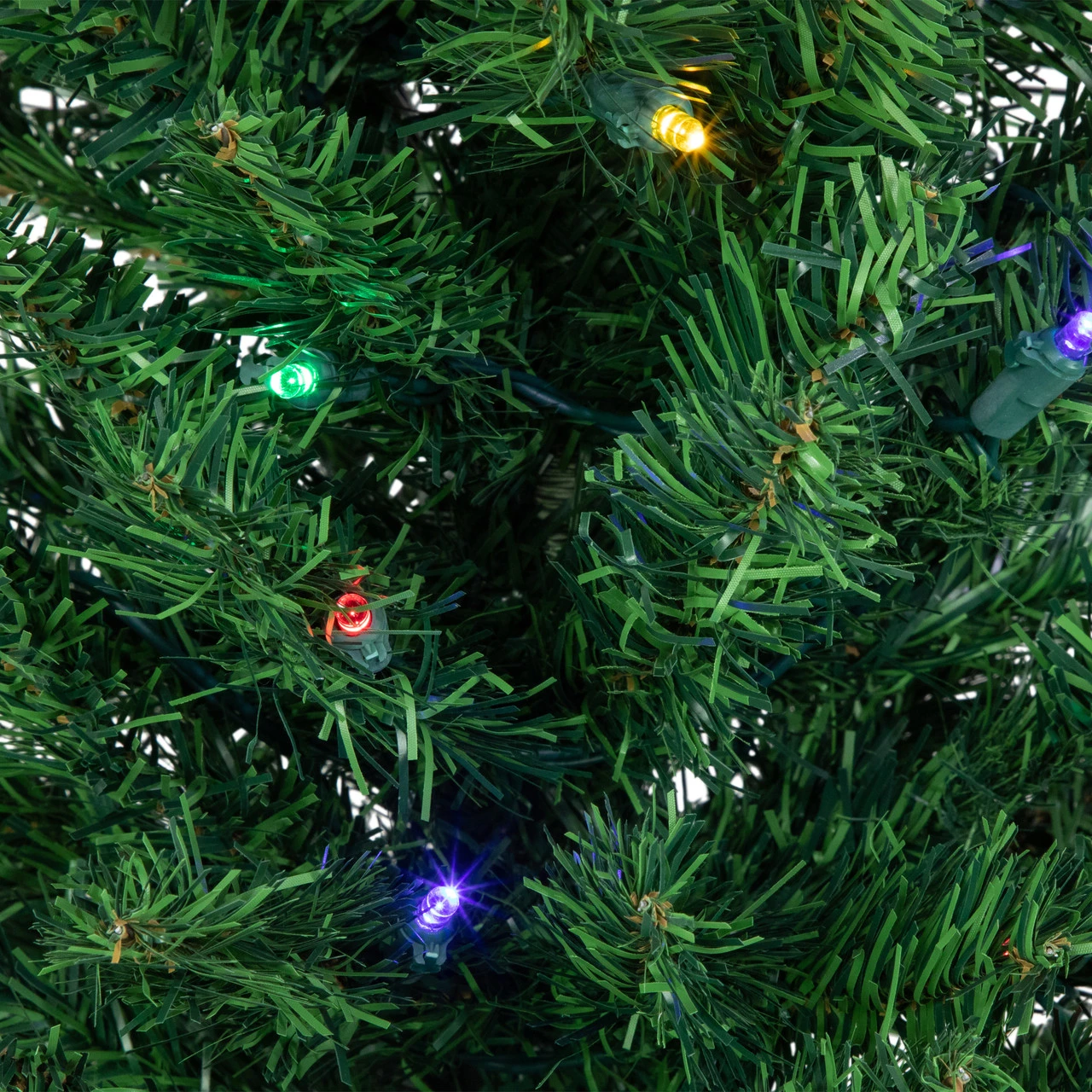 6' Pre-Lit Pencil Northern Balsam Fir Artificial Christmas Tree, Multi LED Lights 5 6' Pre-Lit Pencil Northern Balsam Fir Artificial Christmas Tree, Multi LED Lights - Image 3