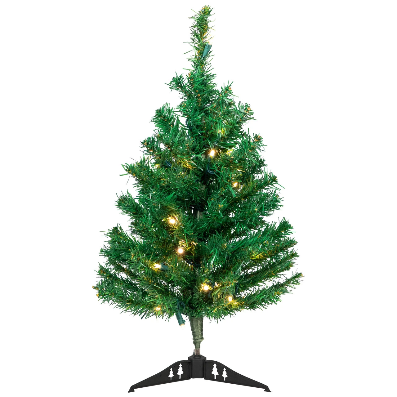 2' Pre-Lit Medium Mixed Classic Pine Artificial Christmas Tree - Warm White LED Lights 4 2' Pre-Lit Medium Mixed Classic Pine Artificial Christmas Tree - Warm White LED Lights - Image 2