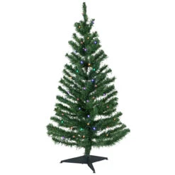 3' Pre-Lit Medium Mixed Classic Pine Artificial Christmas Tree, Multicolor LED Lights -Christmas Decoration Store northlight j00074 1 78128.1684956000