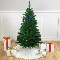 4' Pre-Lit Mixed Classic Pine Medium Artificial Christmas Tree - Multi LED Lights