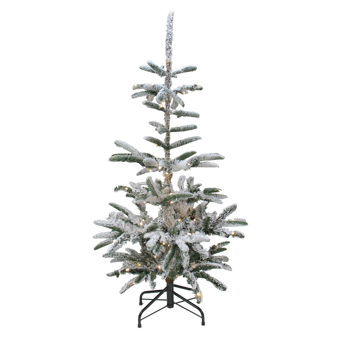 9' Pre-Lit Green Flocked Nordmann Fir Artificial Christmas Tree - Warm Clear LED Lights 4 9' Pre-Lit Green Flocked Nordmann Fir Artificial Christmas Tree - Warm Clear LED Lights - Image 2